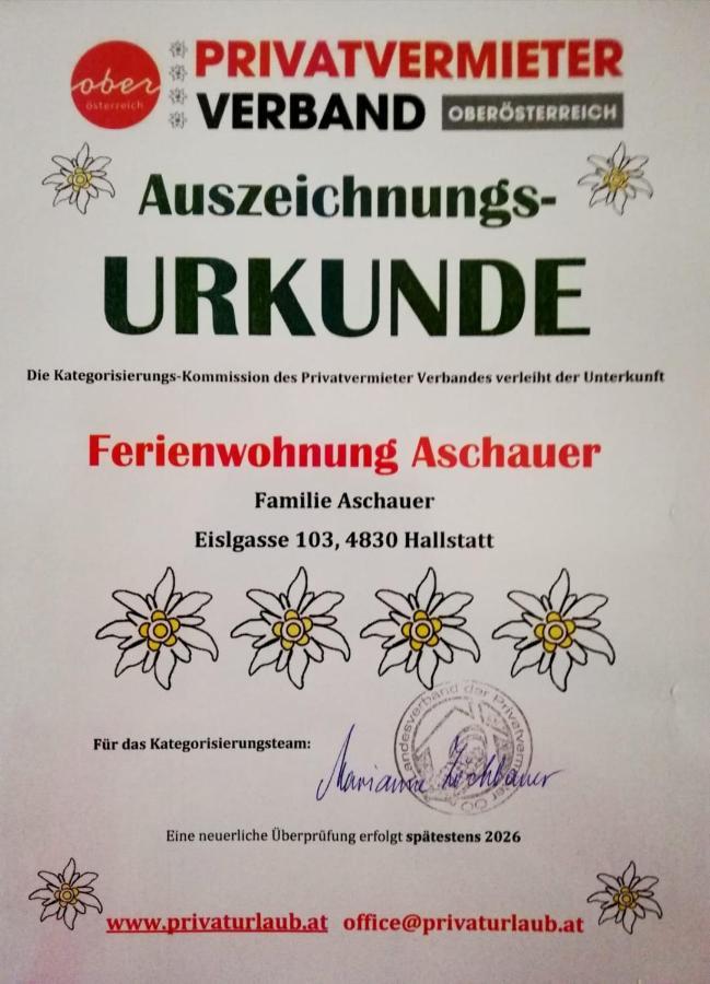 הלשטאדט Ferienwohnung Aschauer מראה חיצוני תמונה